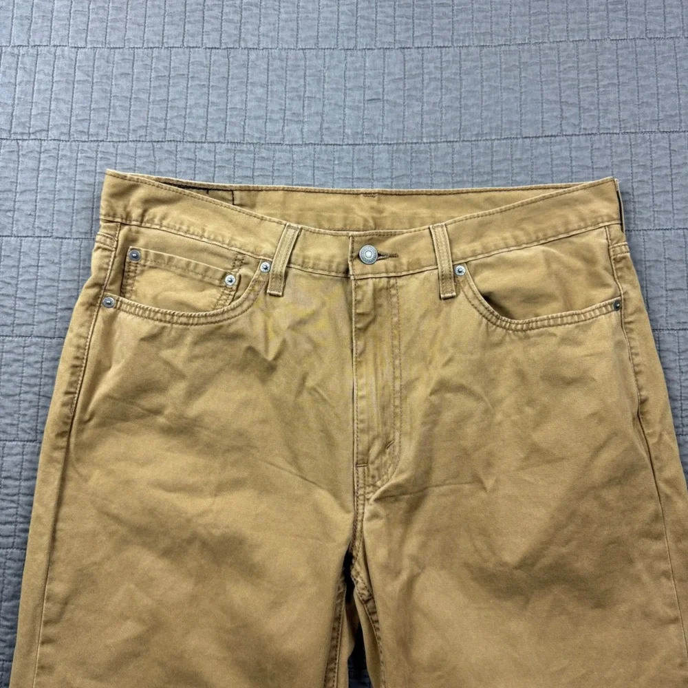 Levis 514 Straight Fit Jeans Mens 36x30 Tan Khaki Cotton Twill Pants Casual
